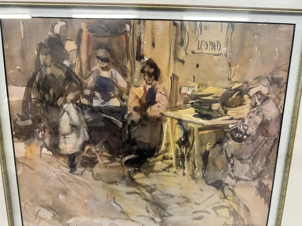 Frances Hodgkins 'Woman In A Breton Market' 1905 Gilt Framed Print H59, W66cm. Image 1++