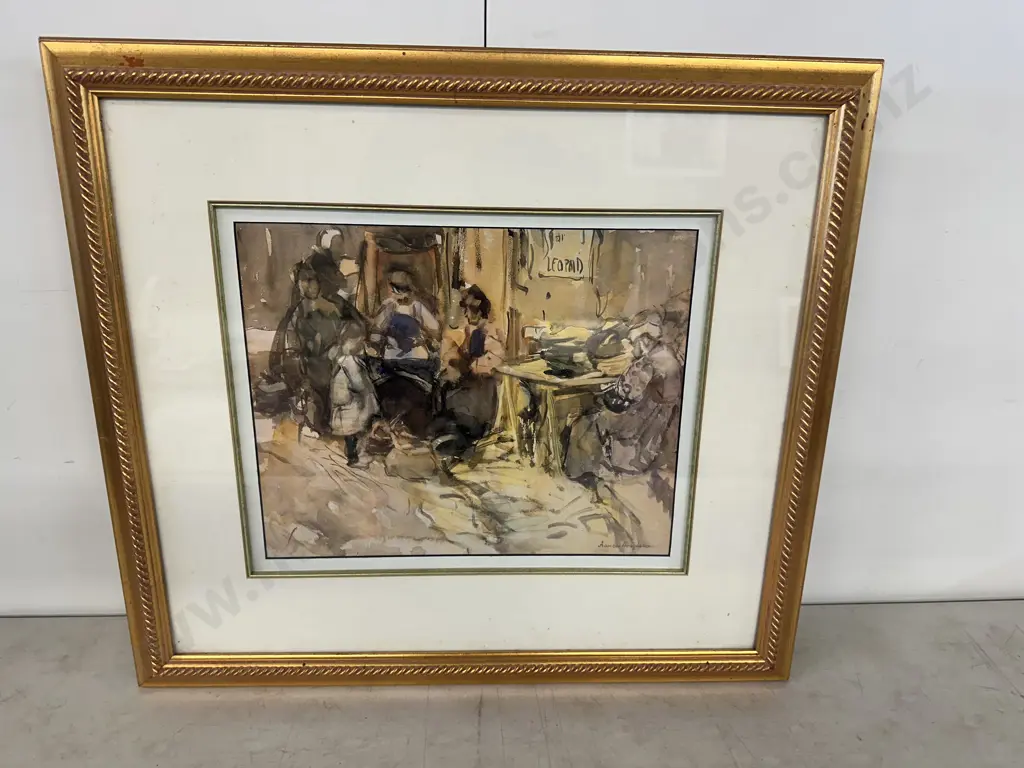 Frances Hodgkins 'Woman In A Breton Market' 1905 Gilt Framed Print H59, W66cm. Image 1++