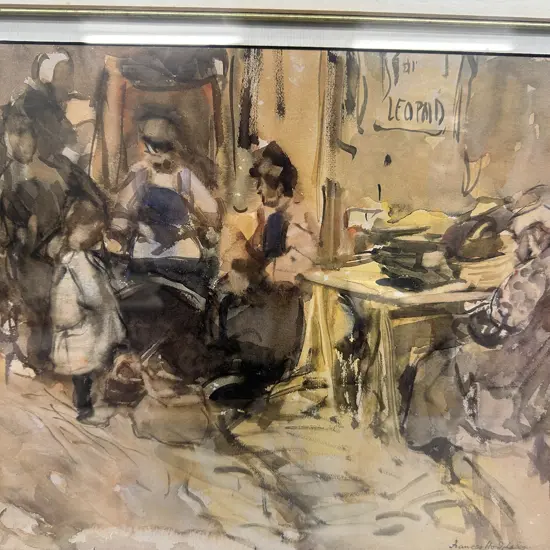 Frances Hodgkins 'Woman In A Breton Market' 1905 Gilt Framed Print H59, W66cm.