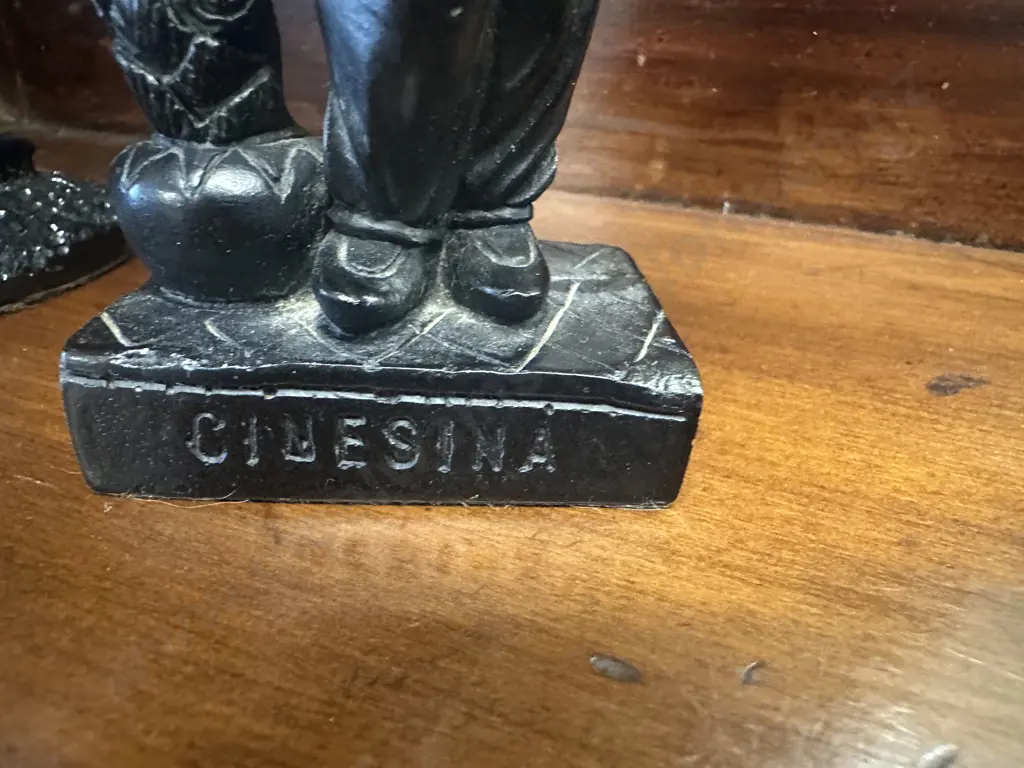 RUGGERI Chalkware African Musicians & CINESINA Figurine Image 1++