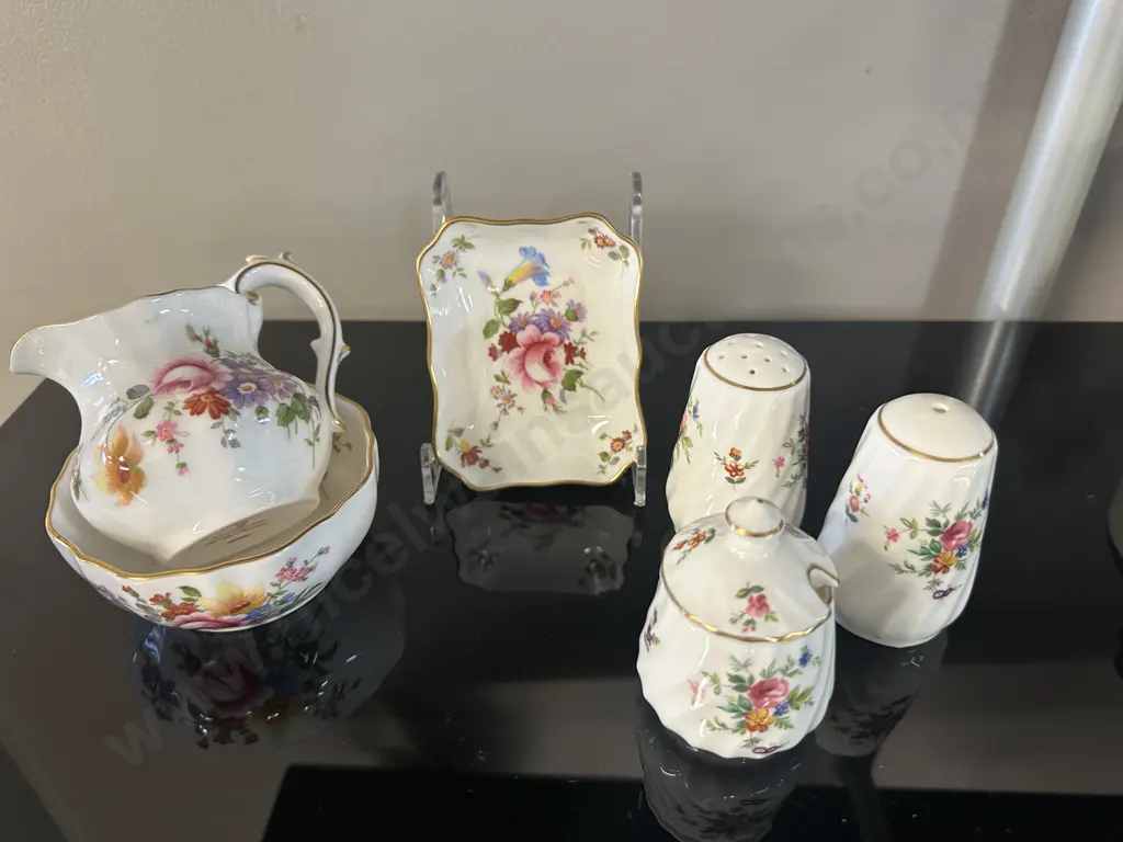 Selection Of China Items Including Royal Crown Derby Poises & Minton  Image 1++