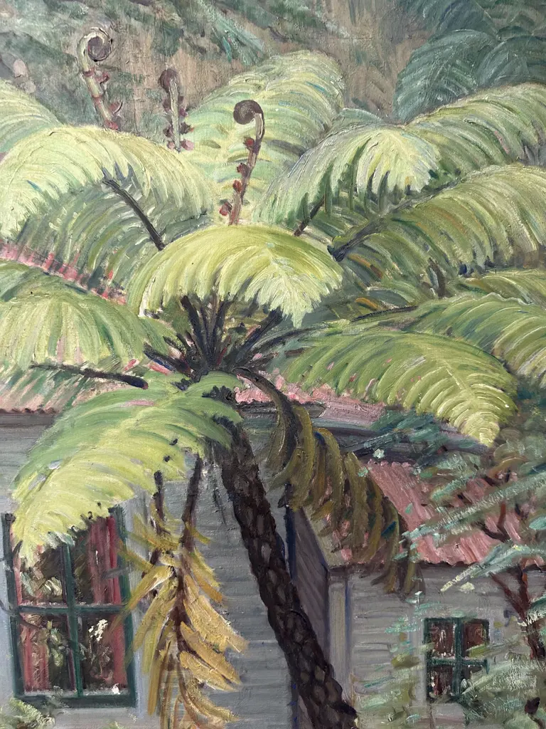 Vintage Framed Original Artwork Titled 'Next Door' By S.Gibbs H67,W61cm. Image 1++