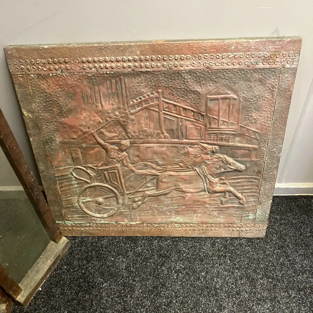 Copper Firescreen, Copper Firescreen Panel, Coal Bucket Image 1++