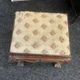 Georgian Style Padded Stool. H48 W43 D37cm Image 1++