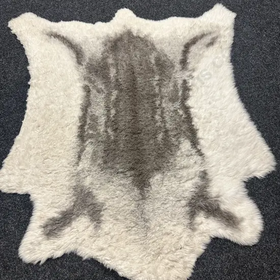 Faux Fur Hide Rug. 137 x 123cm