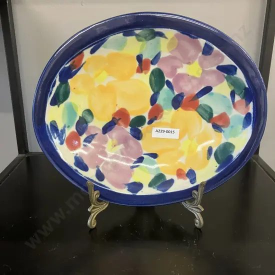Tony Sly Raglan Pottery Oval Dish. 24.5 x 20cm