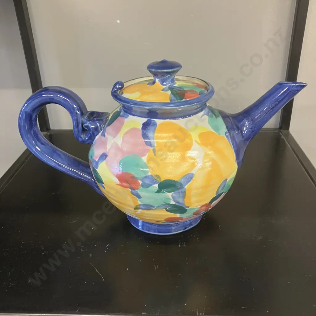 Tony Sly Raglan Pottery Teapot. H17cm Image 1++