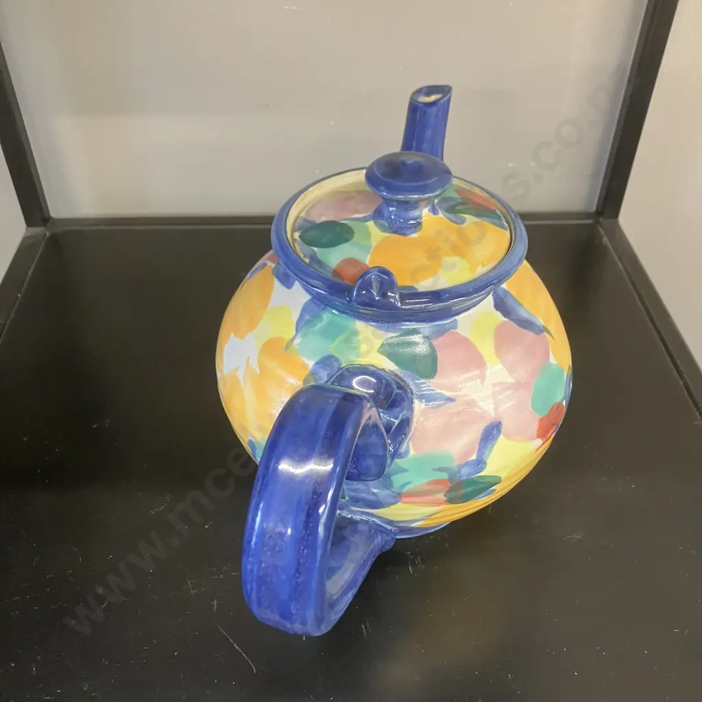 Tony Sly Raglan Pottery Teapot. H17cm Image 1++