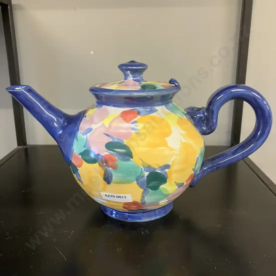 Tony Sly Raglan Pottery Teapot. H17cm