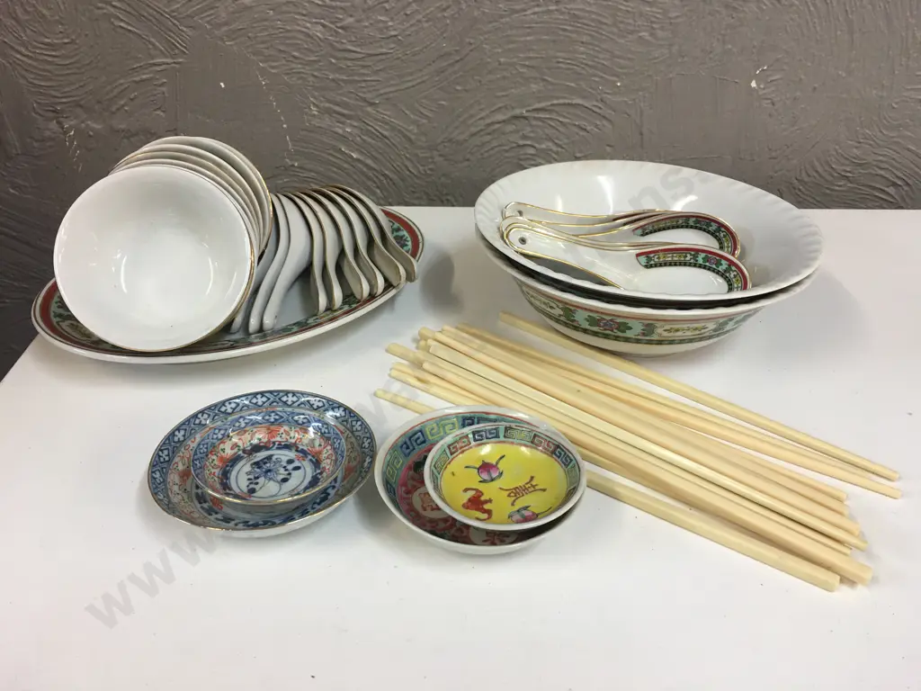 Oriental Bowls, Dishes, Spoons & Chopsticks Image 1++
