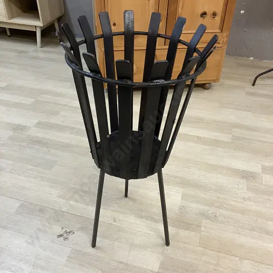 Black Steel Brazier. 77 x 39cm