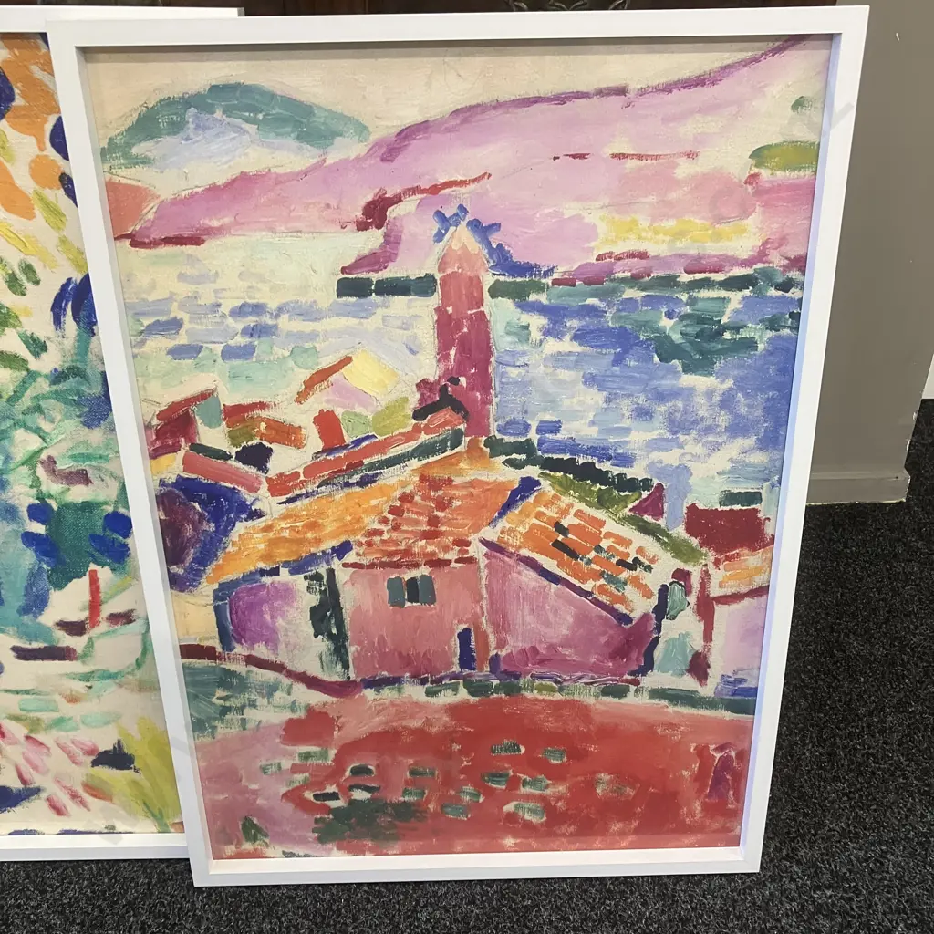 Henry Matisse 1905 Open Window, Collioure, Landscape at Collioure & View of Collioure - Framed Art Prints. 86 x 62cm Image 1++