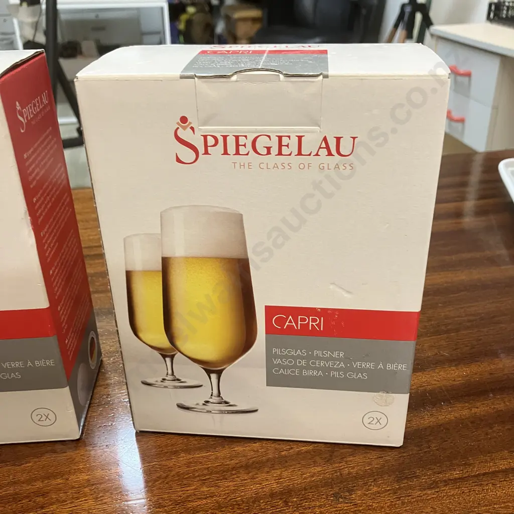 SPIEGELAU Capri Mix Drinks Glass 4 x 430ml (Boxed) & Capri Pilsner Beer Glasses x 4 (Boxed) Image 1++