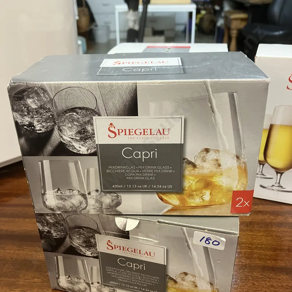SPIEGELAU Capri Mix Drinks Glass 4 x 430ml (Boxed) & Capri Pilsner Beer Glasses x 4 (Boxed) Image 1++