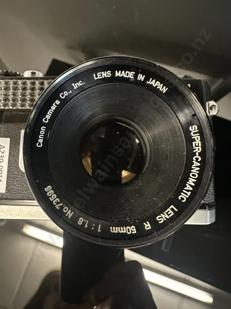 Canon Canonflex RM (#191539) 35mm SLR Camera with Super-Canomatic R 50mm f/1.8 Lens (#73596)- Japan 1962 Image 1++