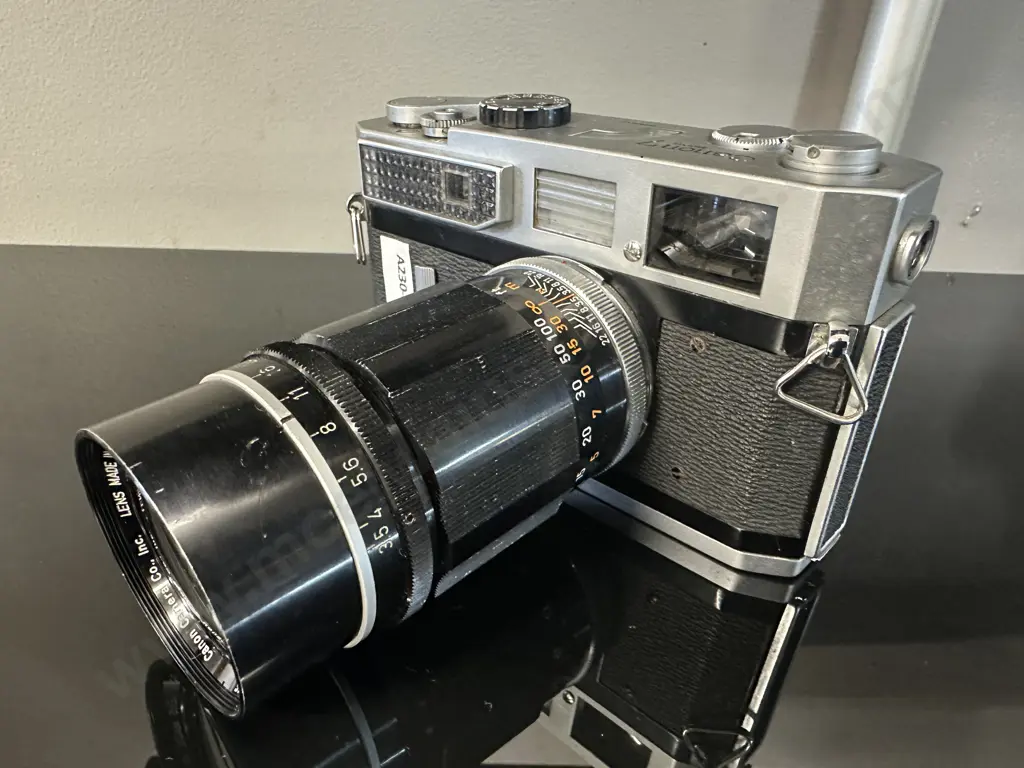Canon Model 7 Camera (#933325) With Canon 135mm f3.5 Lens (#83575), LTM L39 Leica Screw Mount - Japan (1961) Image 1++