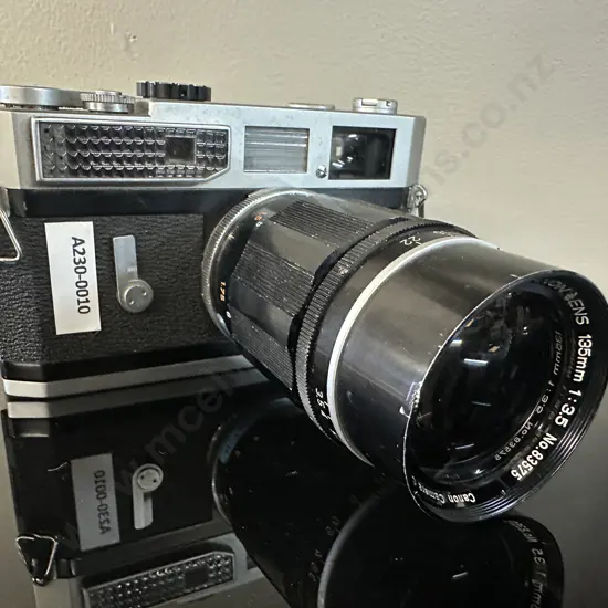 Canon Model 7 Camera (#933325) With Canon 135mm f3.5 Lens (#83575), LTM L39 Leica Screw Mount - Japan (1961)