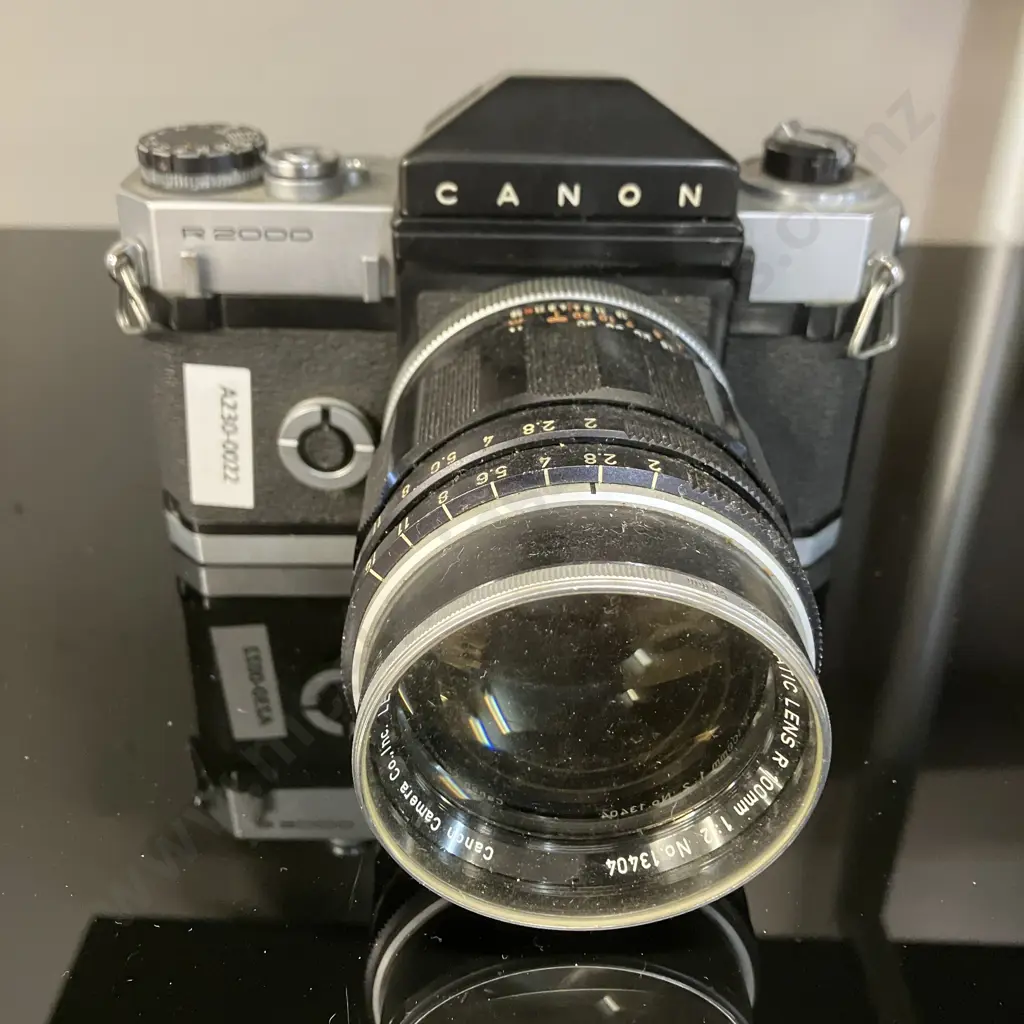 RARE Canon Canonflex R2000 (#58924) With Canon Super-Canomatic Lens R 100mm f1:2 (#13404) Japan 1960-1964 Image 1++