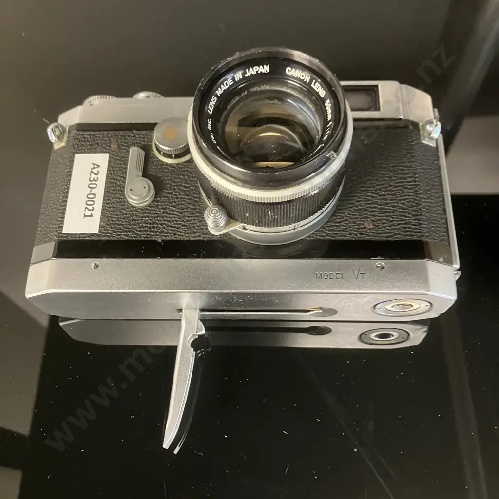 Canon Model VT (#514008) 35mm Rangefinder With Canon 50mm F1.8 Leica Screw Mount Lens (#328052) from Japan - 1956 Image 1++