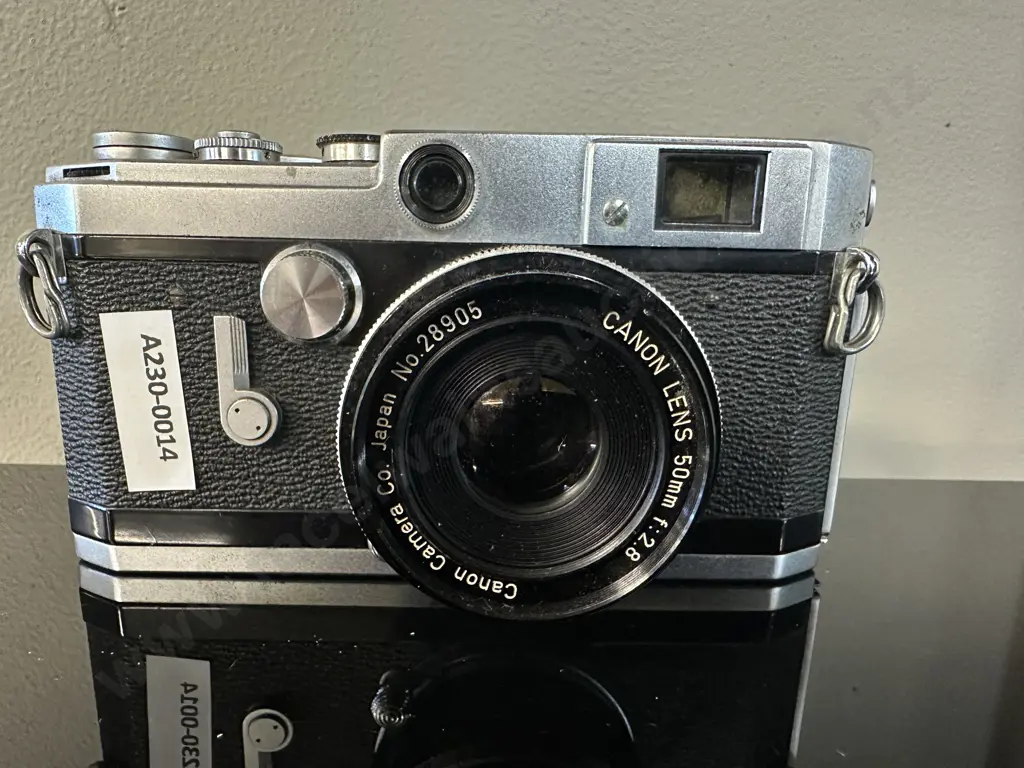 Canon Model VL2 (#566481) 35mm Rangefinder With Canon 50mm F2.8 Leica Screw Mount Lens (#28905) from Japan - 1958 Image 1++