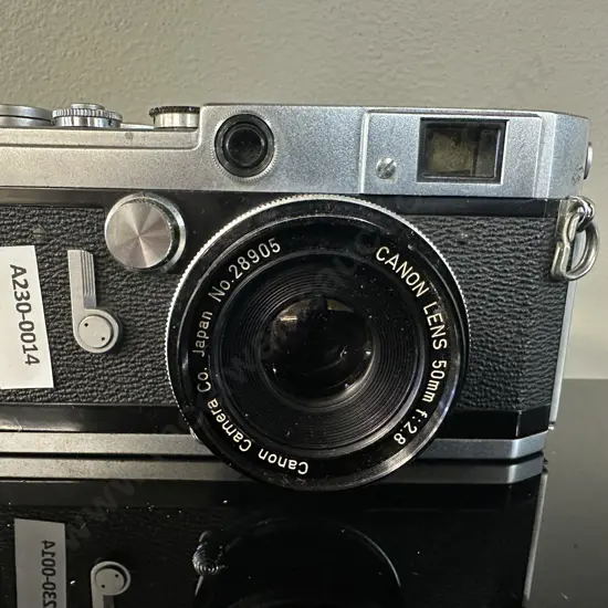 Canon Model VL2 (#566481) 35mm Rangefinder With Canon 50mm F2.8 Leica Screw Mount Lens (#28905) from Japan - 1958