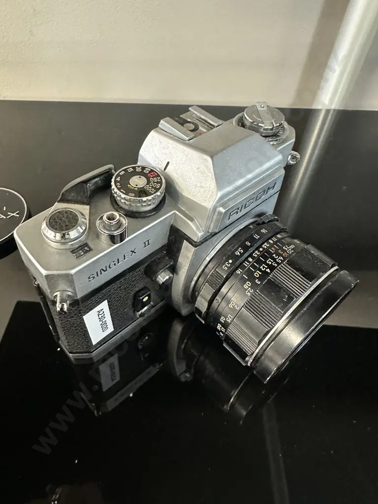 Ricoh Singlex II 35mm SLR Camera (#23 204199) with Asahi Opt. Co. Super-Takumar 28mm f3.5 Lens (#1054282) - Japan Image 1++