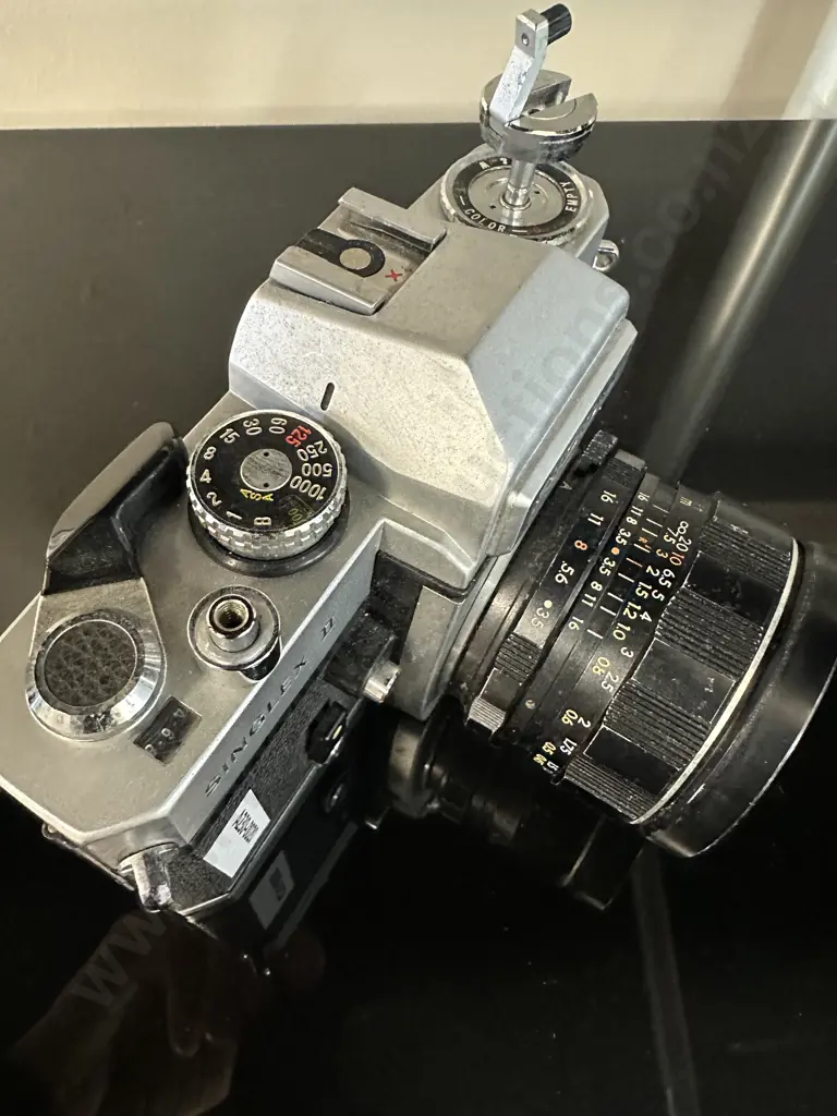 Ricoh Singlex II 35mm SLR Camera (#23 204199) with Asahi Opt. Co. Super-Takumar 28mm f3.5 Lens (#1054282) - Japan Image 1++