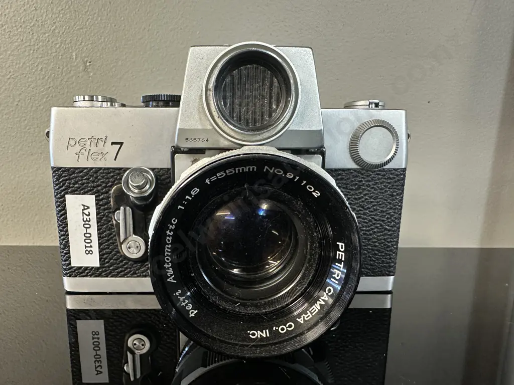 Rare Collectable Petri Flex 7 Camera (#565764) With Petri Automatic 1:1.8 f=55mm Lens (#91102) - Japan 1964 Image 1++