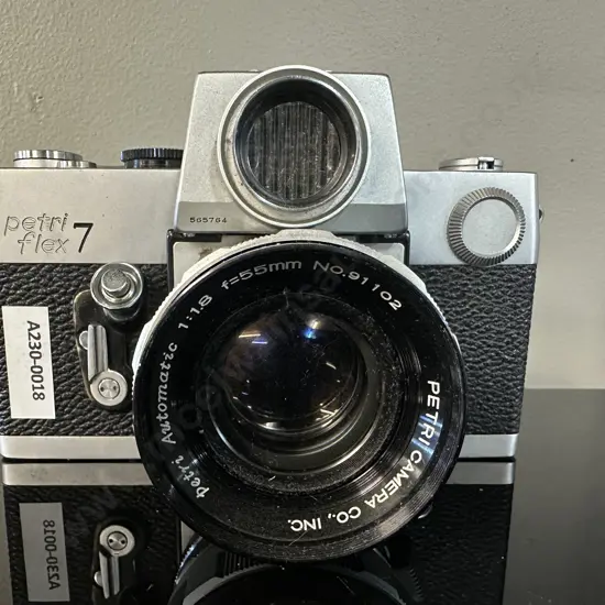 Rare Collectable Petri Flex 7 Camera (#565764) With Petri Automatic 1:1.8 f=55mm Lens (#91102) - Japan 1964