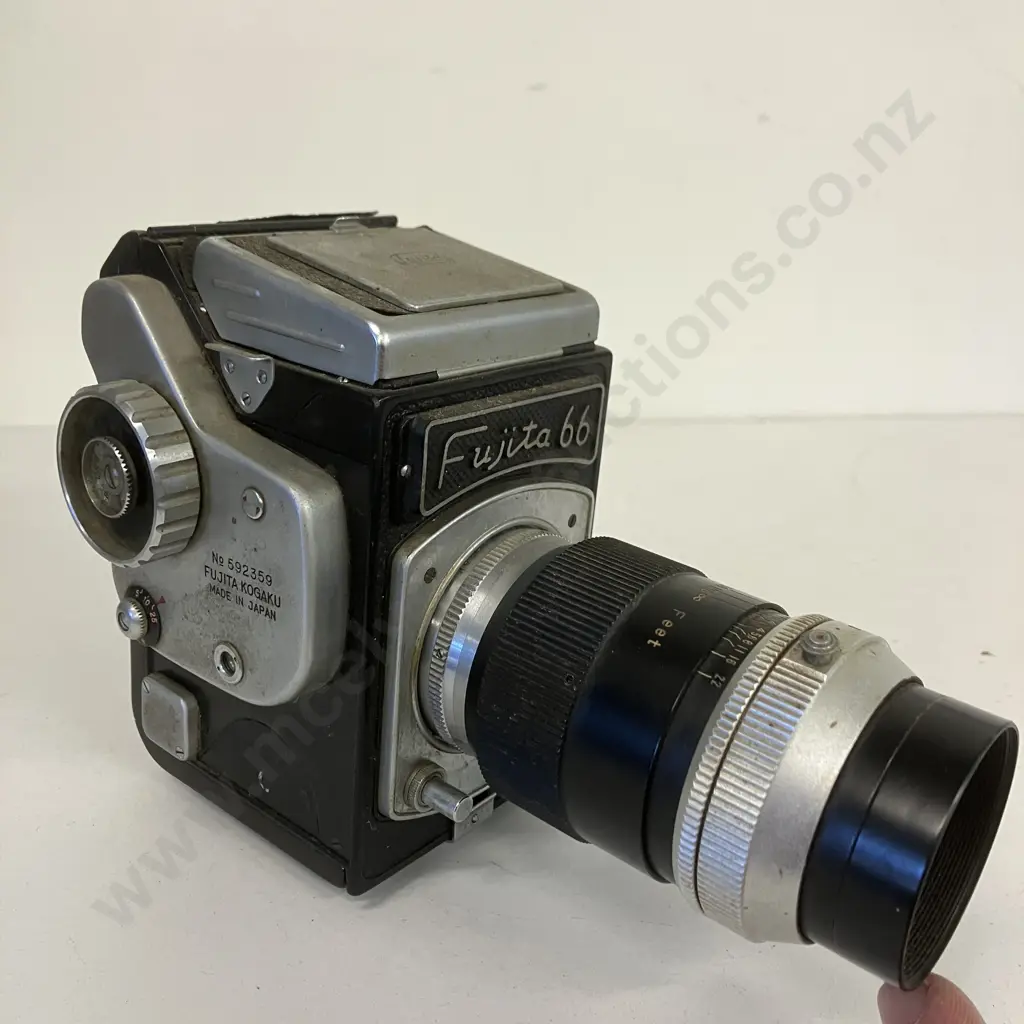 RARE FUJITA 66 Model SL 6x6 SLR Medium Format Film Camera (#592359) with Fujita 150mm F4 P.C. Lens (#20565) 1958 Image 1++
