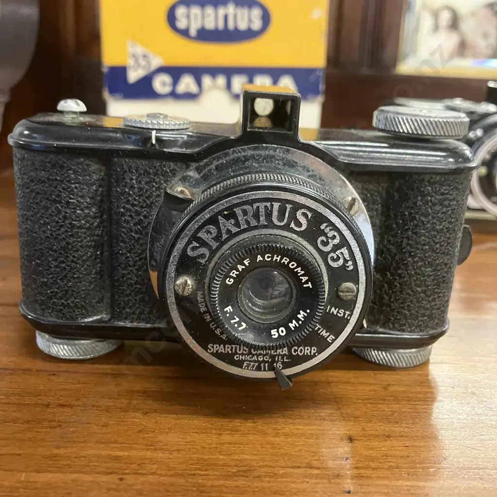 Spartus 35mm Film Cameras - "35" With Original Box & Instructions and "35F" Image 1++