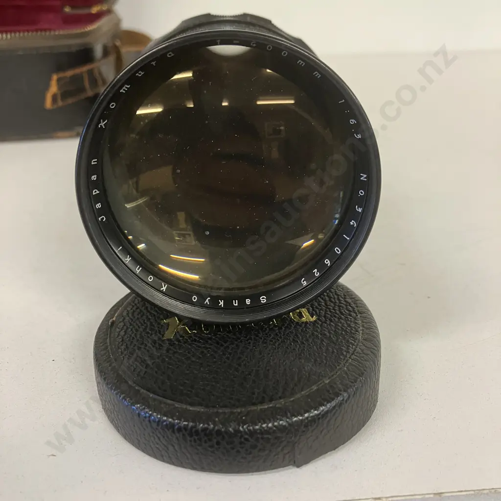 Komura Sankyo Kohki 400mm f/6.3 Telephoto Lens with Case Image 1++