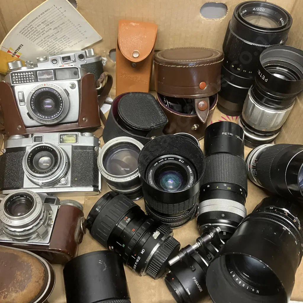 Assorted Cameras, Lenses Etc Image 1++