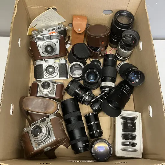 Assorted Cameras, Lenses Etc
