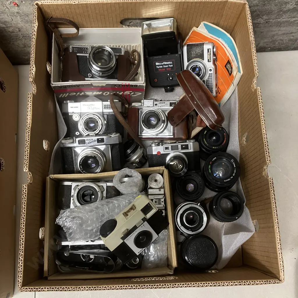 Assorted Cameras & Lenses, Camera Parts Etc Image 1++