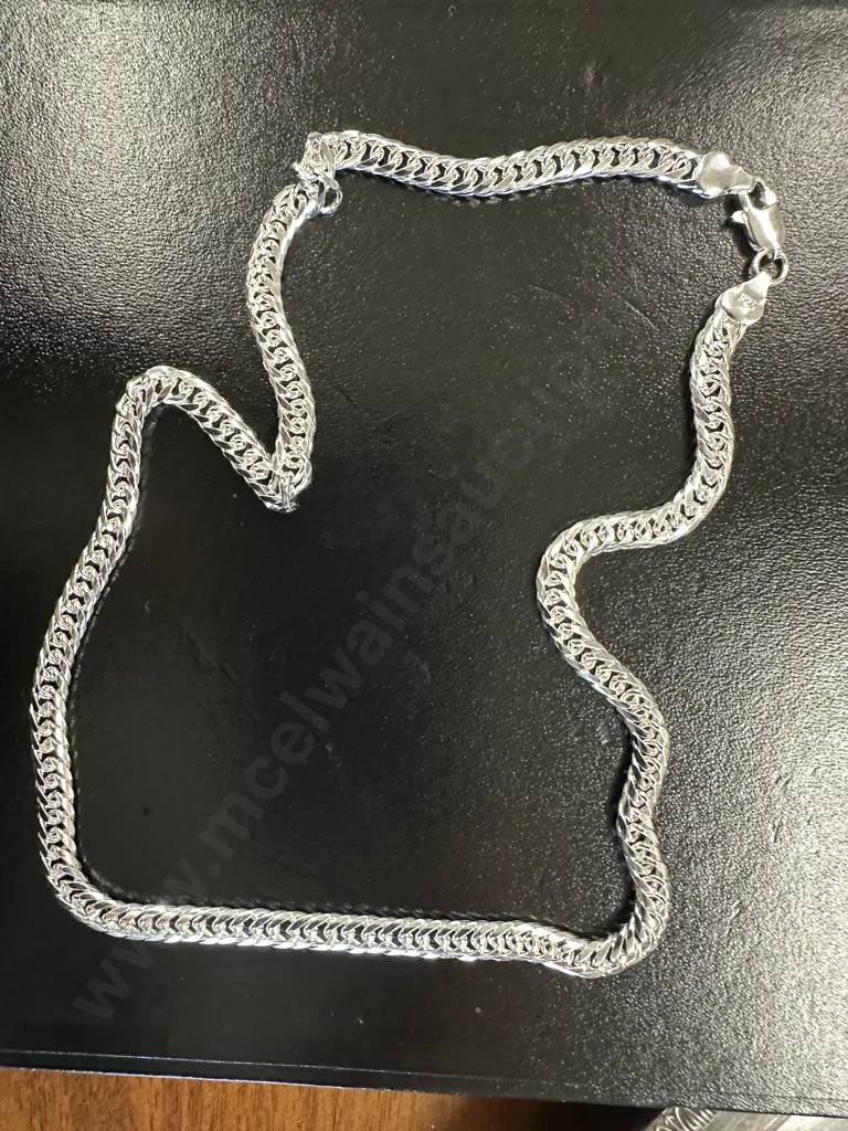 Stamped 925 Flat Curb Necklace Image 1++
