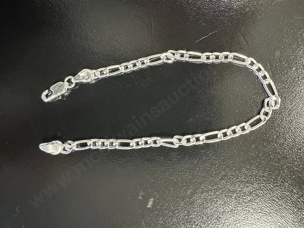 Stamped 925 Silver Link Bracelet Image 1++