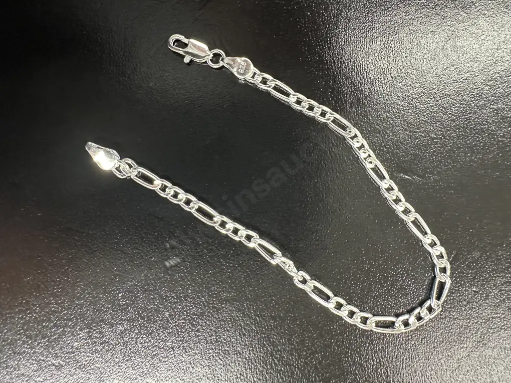 Stamped 925 Silver Link Bracelet Image 1++