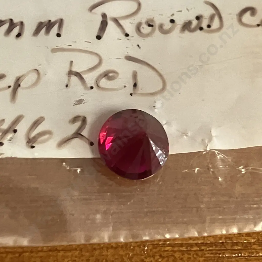 Deep Red Ruby 1.89 ctw Doublett 7.0mm Round Cut Image 1++
