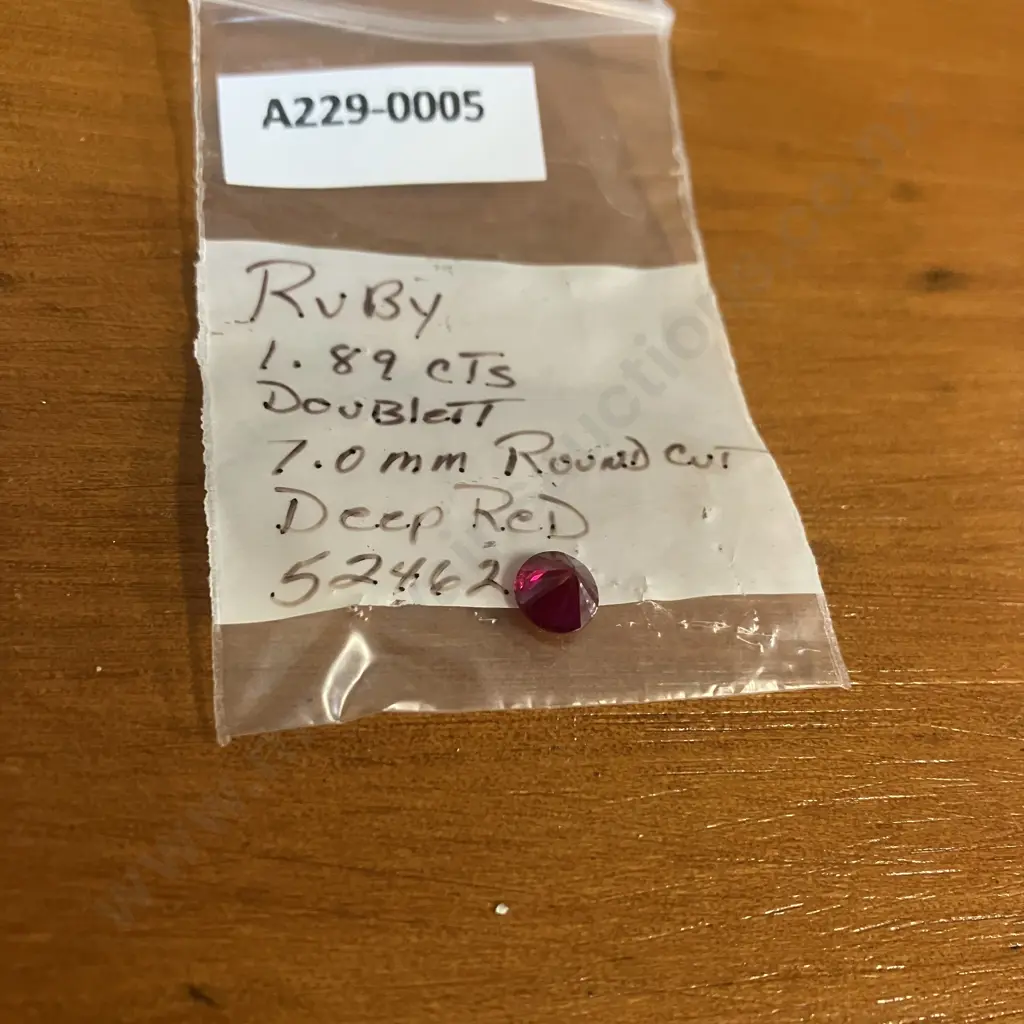Deep Red Ruby 1.89 ctw Doublett 7.0mm Round Cut Image 1++