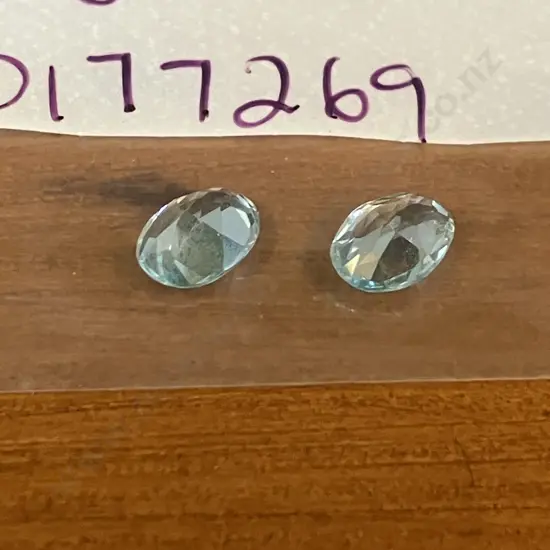 Topaz Blue 3.5 ctw, Oval Pair 6 x 8mm