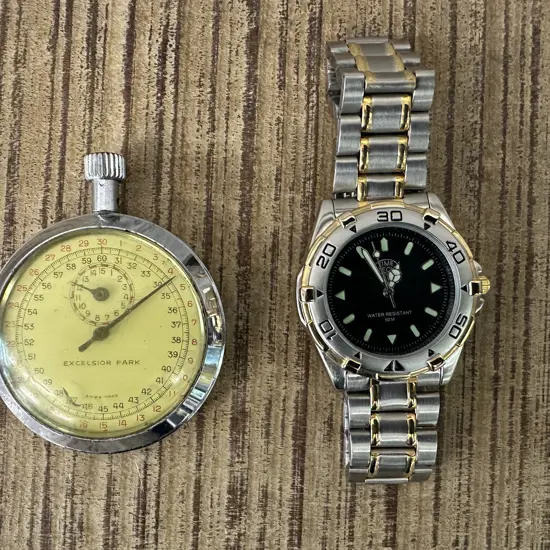 Vintage Excelsior Park Stop Watch (As Found) & Time Tech Watch