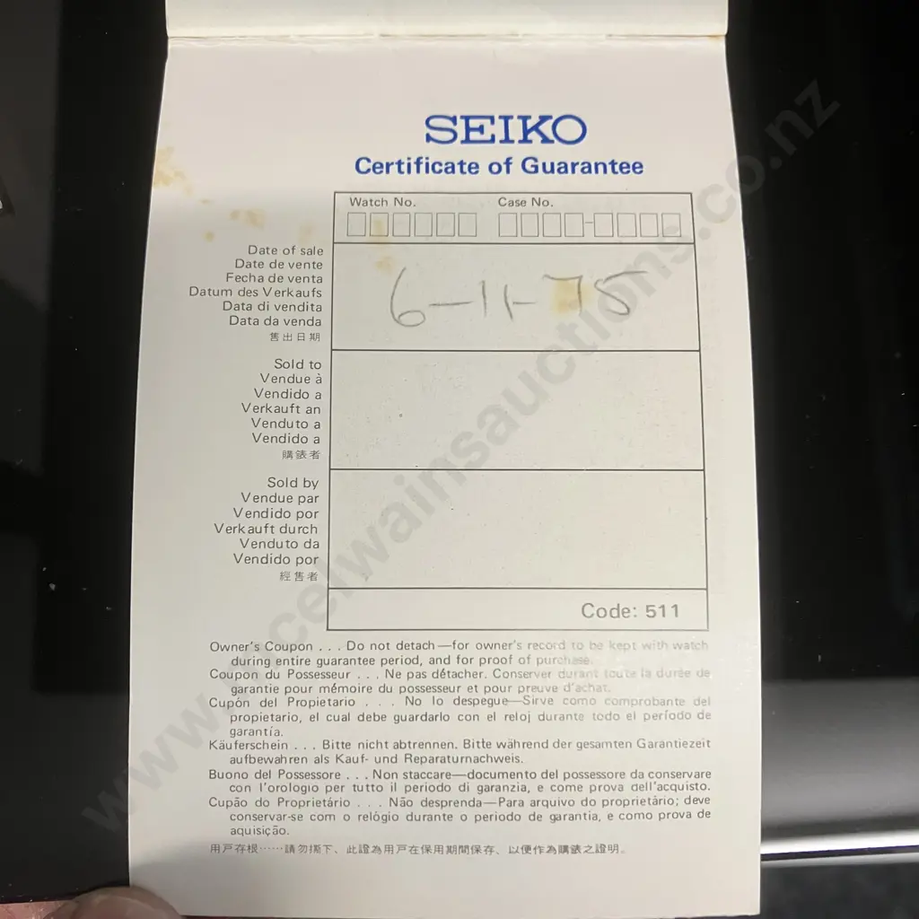Seiko Ufo Chronograph 6138-0011 In Vintage Condition With Original Instructions & Guarantee Booklet (1975) Image 1++