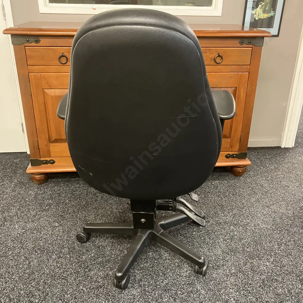 BURO Persona Black Leather Office Chair - Model 127-L3 Image 1++