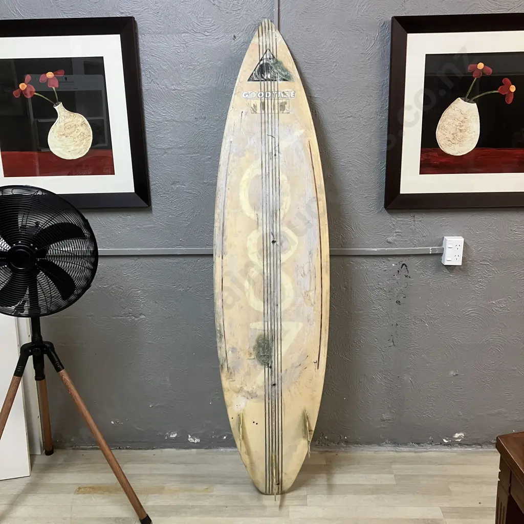 Goodtime Fibreglass Surfboard / Wall Hanger 6'7" (In Vintage Condition) Image 1++