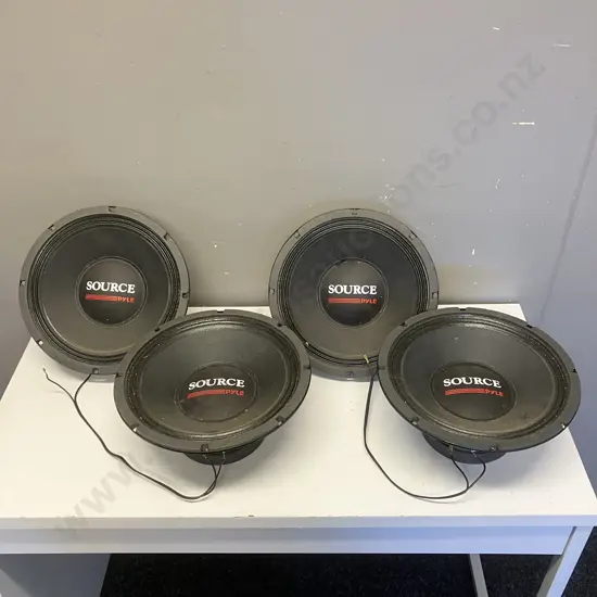 Source Pyle Driver MW1270 12" Speakers x Four