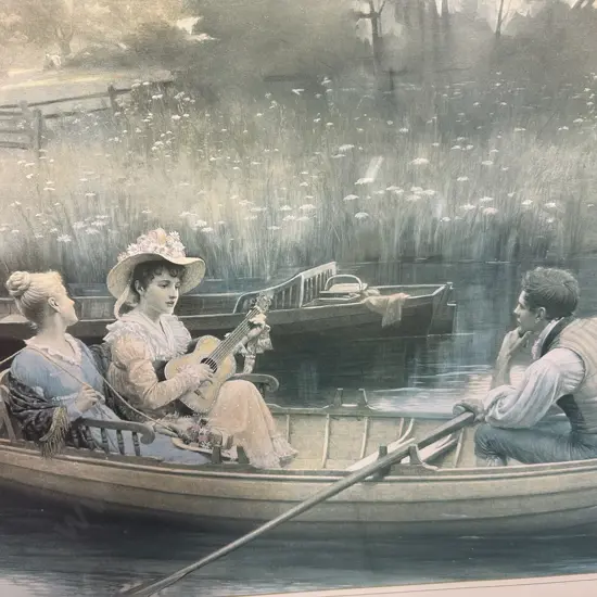 Framed Willem Johann Martens Art Print. 60 x 73cm