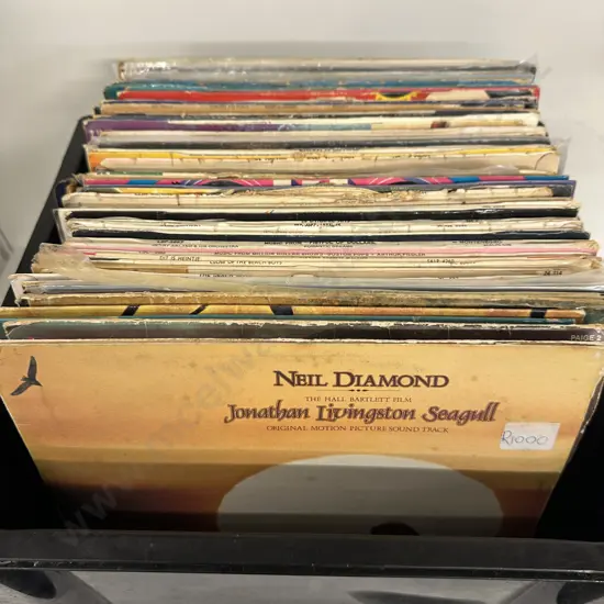 Black Bin Of Assorted LPs