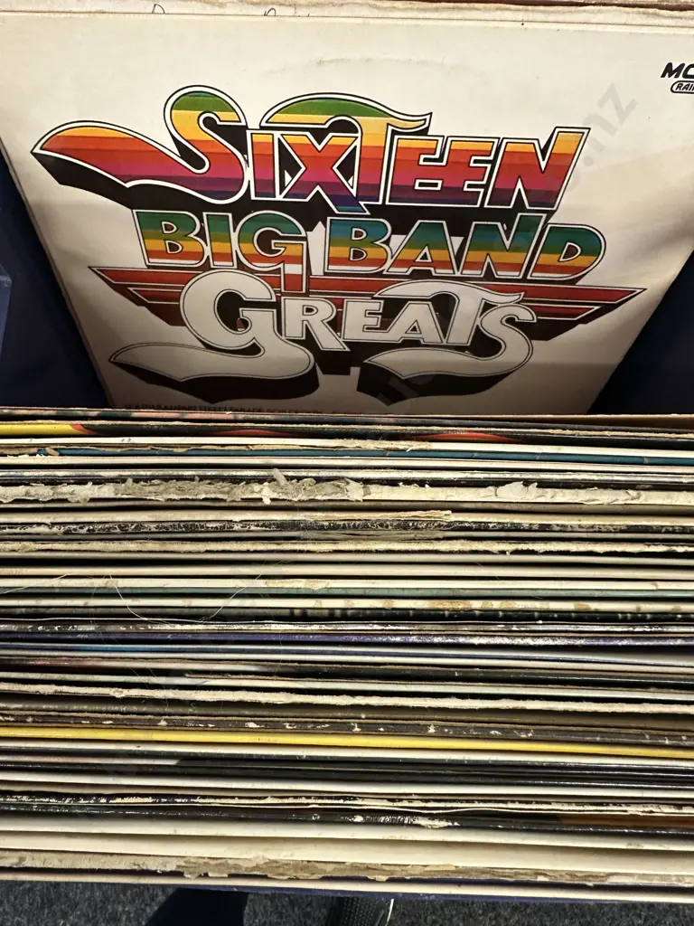 Blue Bin Of Assorted LPs Image 1++