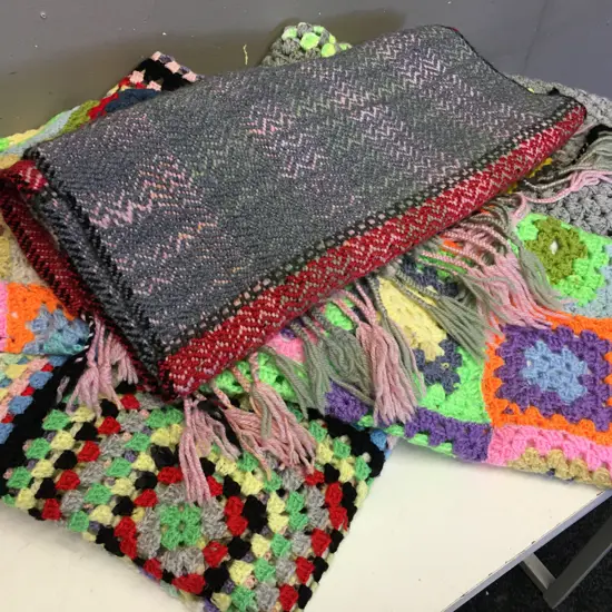 Vintage Crochet Blankets x3 & Throw